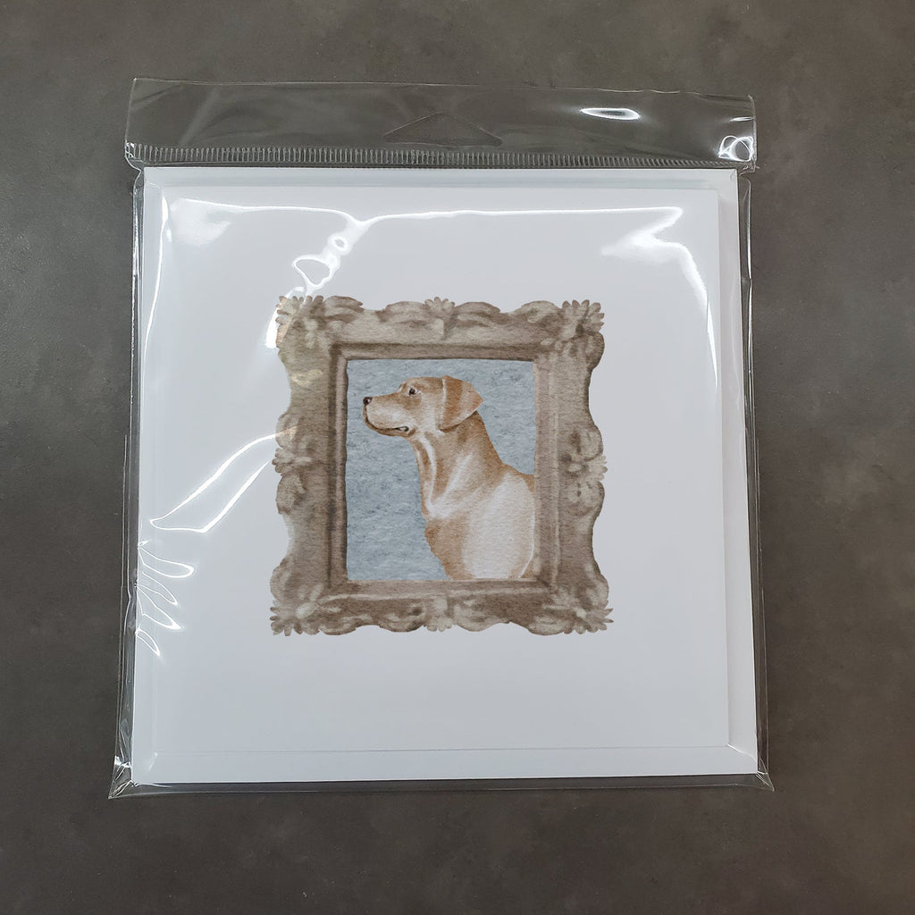 Labrador Retriever Yellow Side View Pretty as a Picture Square Greeting Cards and Envelopes Pack of 8 Blank Cards with Envelopes Blank Thank You Note Greeting Cards Stationery