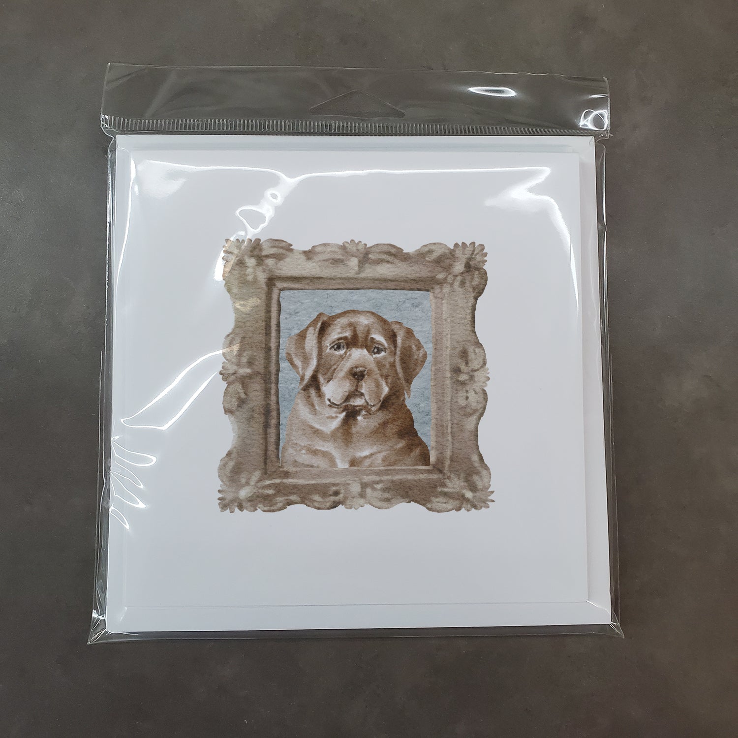 Labrador Retriever Chocolate Puppy Pretty as a Picture Square Greeting Cards and Envelopes Pack of 8 Blank Cards with Envelopes Blank Thank You Note Greeting Cards Stationery
