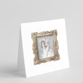 Boxer White Side View Pretty as a Picture Square Greeting Cards and Envelopes Pack of 8 Blank Cards with Envelopes Blank Thank You Note Greeting Cards Stationery