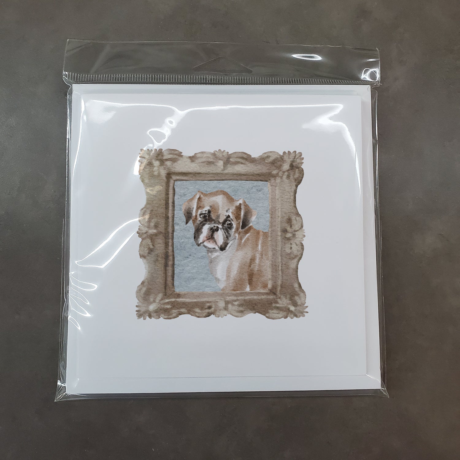 Boxer Fawn Puppy Pretty as a Picture Square Greeting Cards and Envelopes Pack of 8 Blank Cards with Envelopes Blank Thank You Note Greeting Cards Stationery