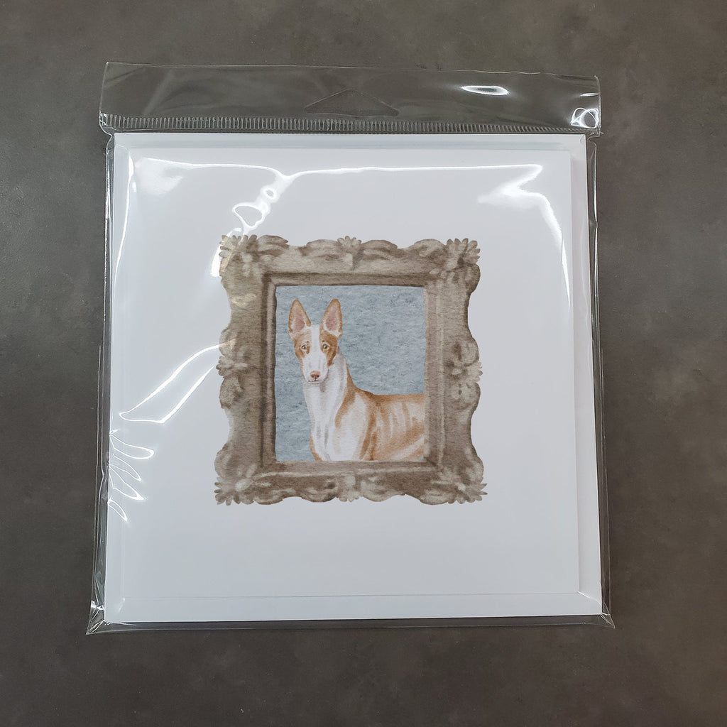 Ibizan Hound Front View 2 Pretty as a Picture Square Greeting Cards and Envelopes Pack of 8 Blank Cards with Envelopes Blank Thank You Note Greeting Cards Stationery