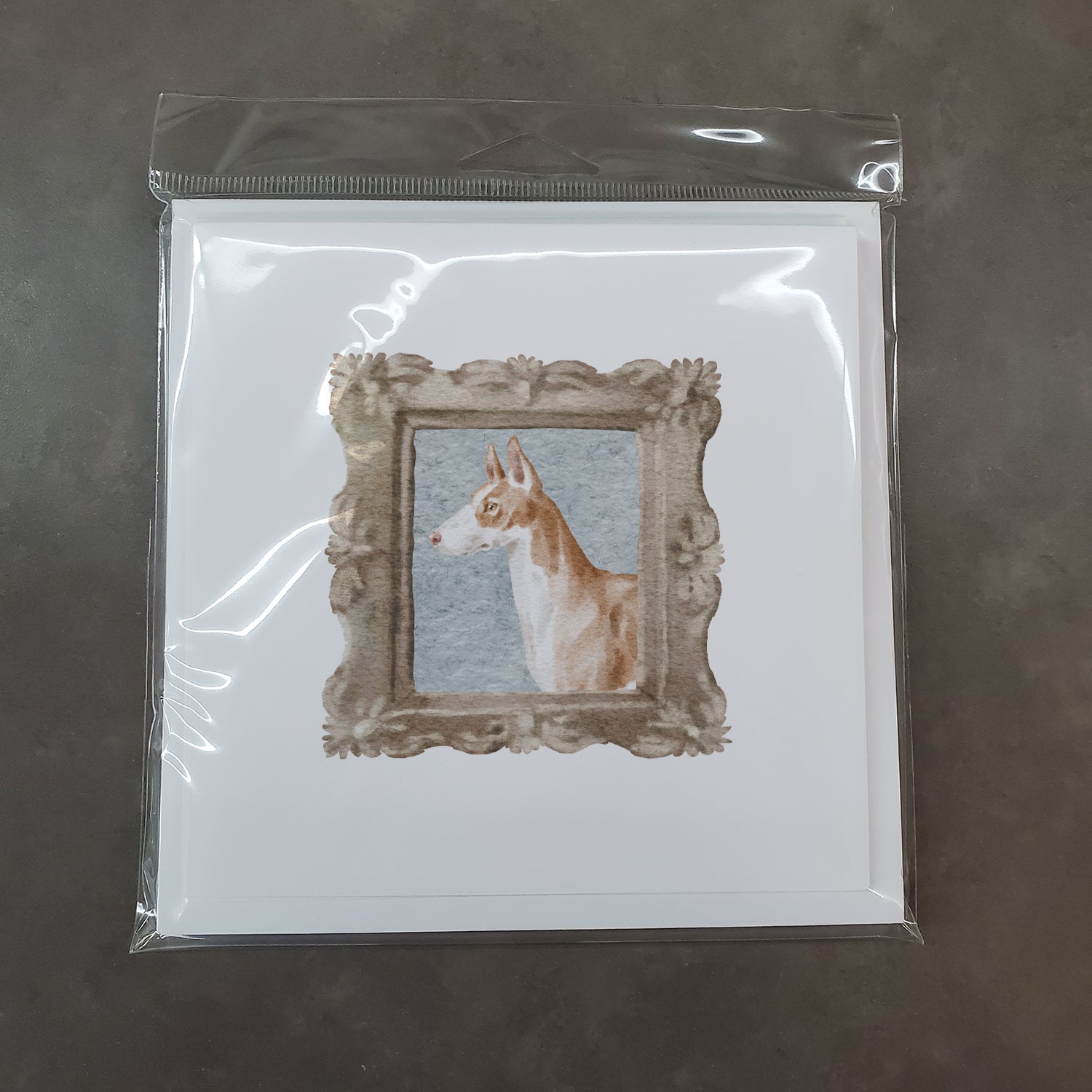 Ibizan Hound Side View Pretty as a Picture Square Greeting Cards and Envelopes Pack of 8 Blank Cards with Envelopes Blank Thank You Note Greeting Cards Stationery