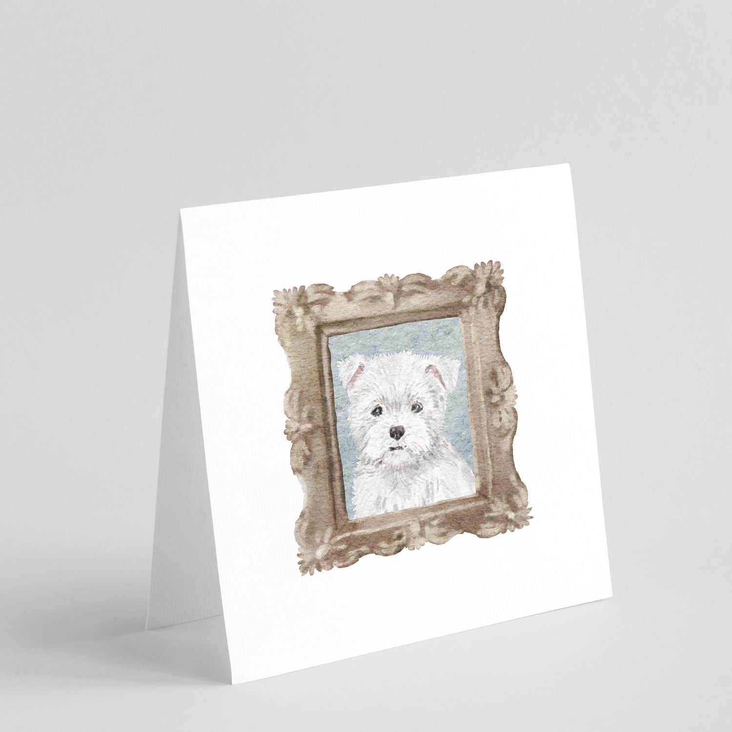 West Highland White Terrier Puppy Pretty as a Picture Square Greeting Cards and Envelopes Pack of 8 Blank Cards with Envelopes Blank Thank You Note Greeting Cards Stationery