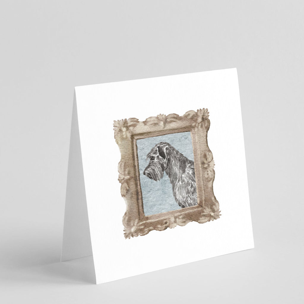 Schnauzer Grey Side View Pretty as a Picture Square Greeting Cards and Envelopes Pack of 8 Blank Cards with Envelopes Blank Thank You Note Greeting Cards Stationery