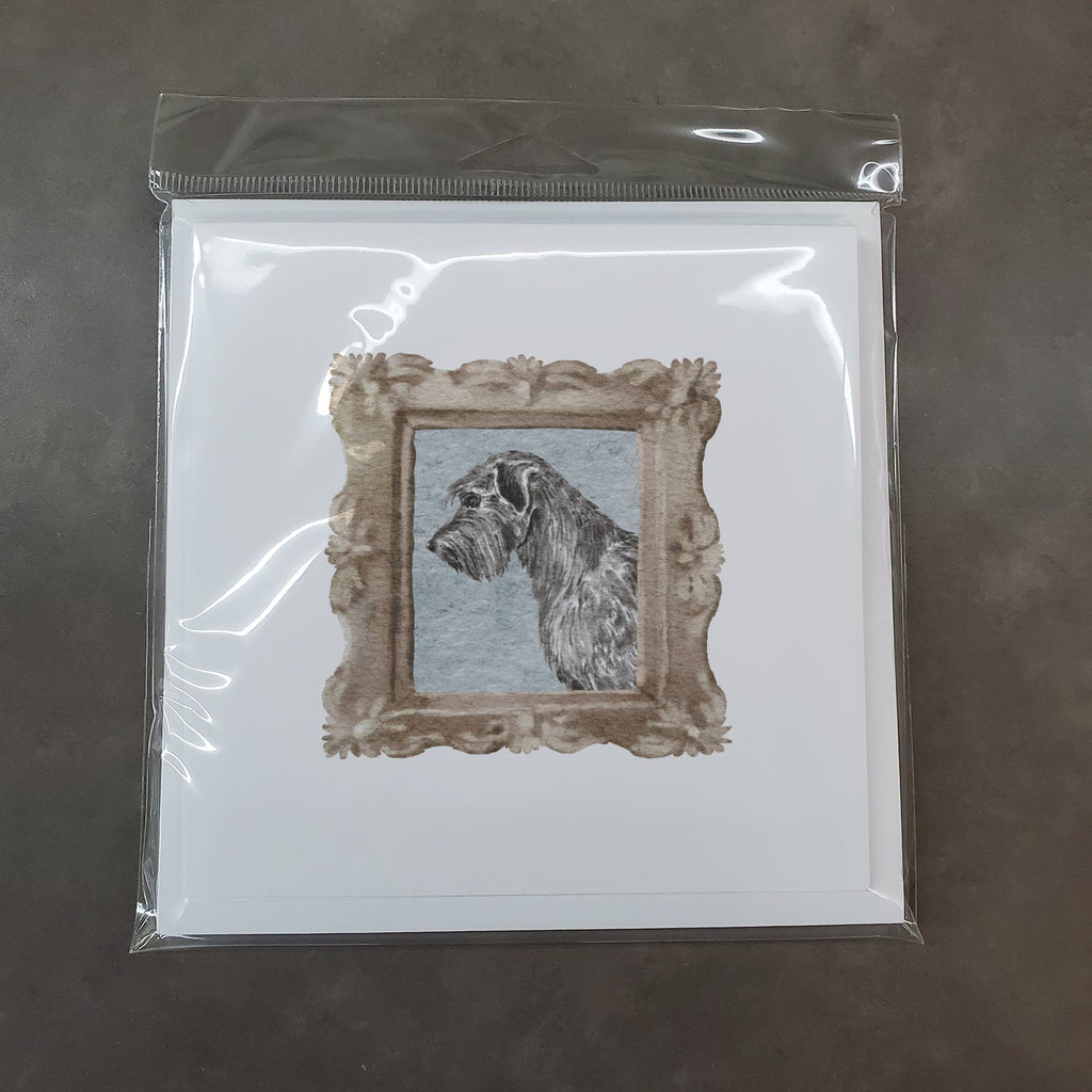 Schnauzer Grey Side View Pretty as a Picture Square Greeting Cards and Envelopes Pack of 8 Blank Cards with Envelopes Blank Thank You Note Greeting Cards Stationery
