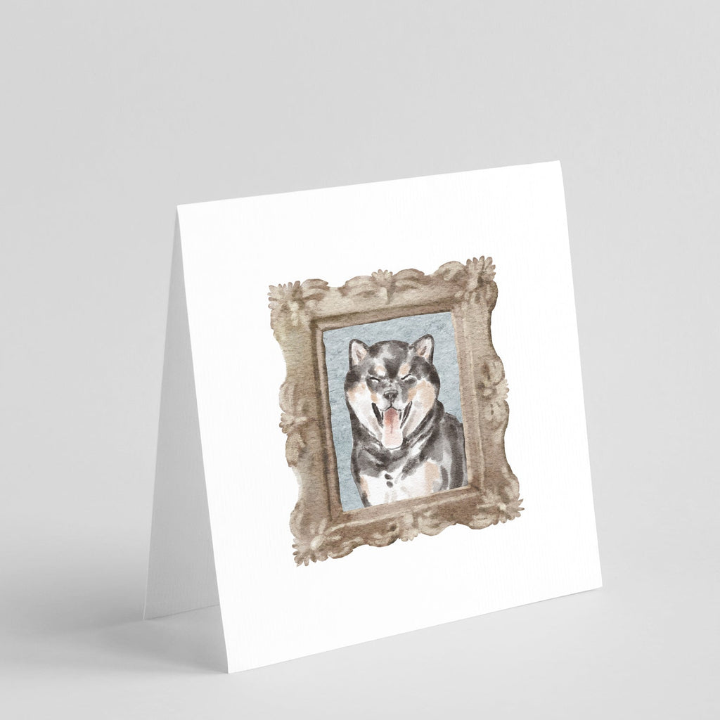 Shiba Inu Sesame Puppy Smile Pretty as a Picture Square Greeting Cards and Envelopes Pack of 8 Blank Cards with Envelopes Blank Thank You Note Greeting Cards Stationery