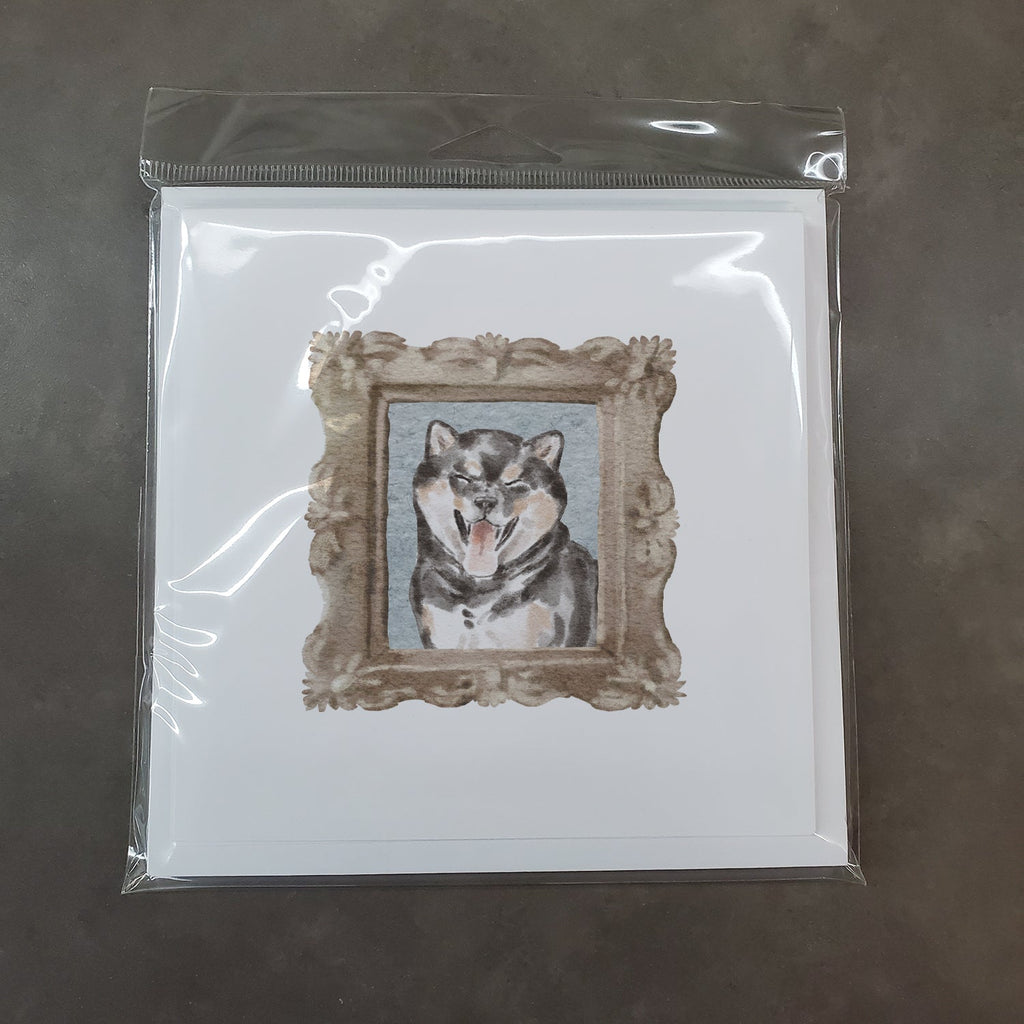 Shiba Inu Sesame Puppy Smile Pretty as a Picture Square Greeting Cards and Envelopes Pack of 8 Blank Cards with Envelopes Blank Thank You Note Greeting Cards Stationery