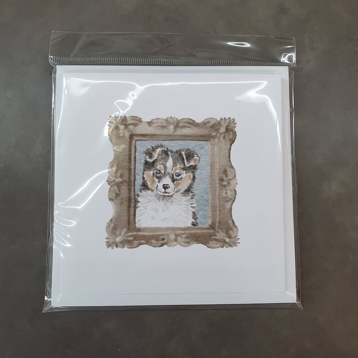 Sheltie Sable Puppy Pretty as a Picture Square Greeting Cards and Envelopes Pack of 8 Blank Cards with Envelopes Blank Thank You Note Greeting Cards Stationery