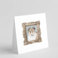 Sheltie Sable Puppy 3 Pretty as a Picture Square Greeting Cards and Envelopes Pack of 8 Blank Cards with Envelopes Blank Thank You Note Greeting Cards Stationery