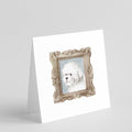 Bichon Frise Side View Pretty as a Picture Square Greeting Cards and Envelopes Pack of 8 Blank Cards with Envelopes Blank Thank You Note Greeting Cards Stationery