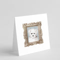 Bichon Frise Puppy Front View Pretty as a Picture Square Greeting Cards and Envelopes Pack of 8 Blank Cards with Envelopes Blank Thank You Note Greeting Cards Stationery