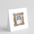 English Springer Spaniel Liver White Front View Pretty as a Picture Square Greeting Cards and Envelopes Pack of 8 Blank Cards with Envelopes Blank Thank You Note Greeting Cards Stationery