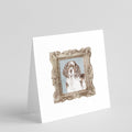 English Springer Spaniel Liver White Front View 2 Pretty as a Picture Square Greeting Cards and Envelopes Pack of 8 Blank Cards with Envelopes Blank Thank You Note Greeting Cards Stationery