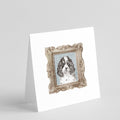 English Springer Spaniel Black White Puppy Pretty as a Picture Square Greeting Cards and Envelopes Pack of 8 Blank Cards with Envelopes Blank Thank You Note Greeting Cards Stationery