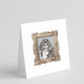English Springer Spaniel Black White Front View 2 Pretty as a Picture Square Greeting Cards and Envelopes Pack of 8 Blank Cards with Envelopes Blank Thank You Note Greeting Cards Stationery