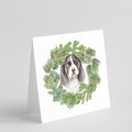 Basset Hound Puppy Tricolor Christmas Wreath Square Greeting Cards and Envelopes Pack of 8 Blank Cards with Envelopes Blank Thank You Note Greeting Cards Stationery