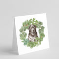 Labrador Retriever Black Christmas Wreath Square Greeting Cards and Envelopes Pack of 8 Blank Cards with Envelopes Blank Thank You Note Greeting Cards Stationery
