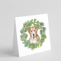 Labrador Retriever Yellow Christmas Wreath Square Greeting Cards and Envelopes Pack of 8 Blank Cards with Envelopes Blank Thank You Note Greeting Cards Stationery