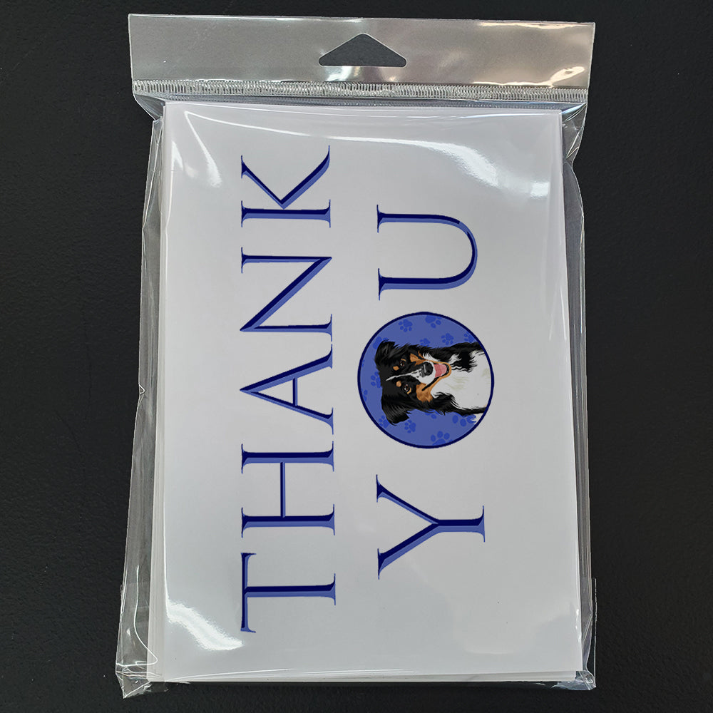 Australian Shepherd Black Tricolor #3 Thank You Greeting Cards Pack of 8 Blank Cards with Envelopes Whimsical A7 Size 5x7