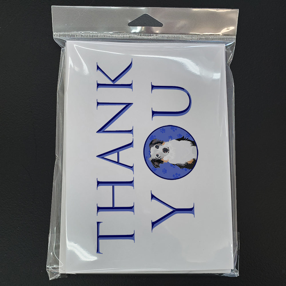 Australian Shepherd Blue Merle #1 Thank You Greeting Cards Pack of 8 Blank Cards with Envelopes Whimsical A7 Size 5x7
