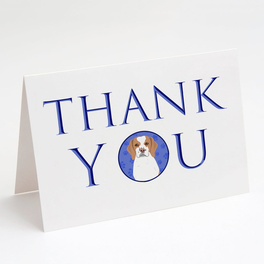 Beagle Red and White Red Ticked #1 Thank You Greeting Cards Pack of 8 Blank Cards with Envelopes Whimsical A7 Size 5x7