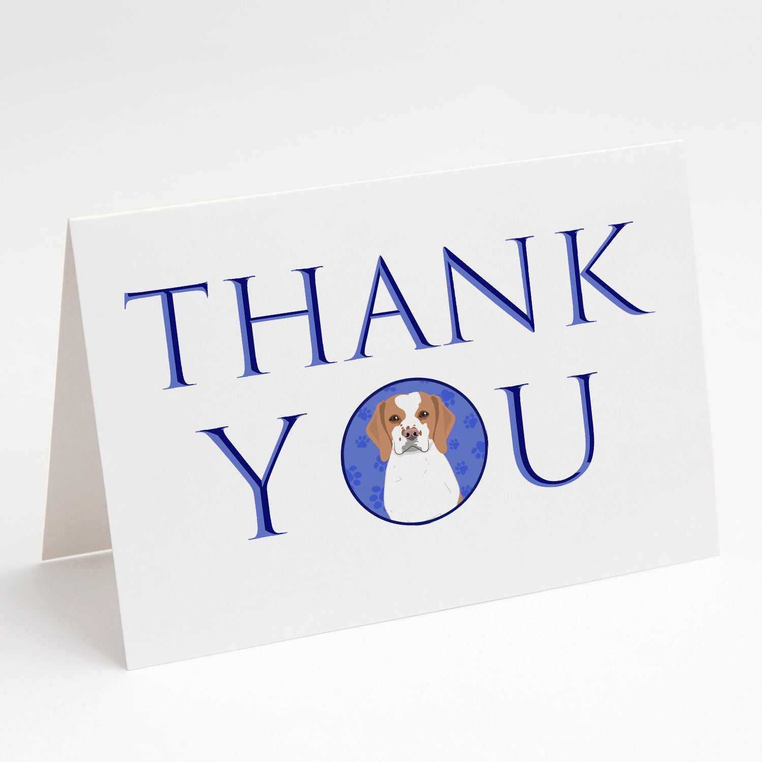 Beagle Red and White Red Ticked #1 Thank You Greeting Cards Pack of 8 Blank Cards with Envelopes Whimsical A7 Size 5x7