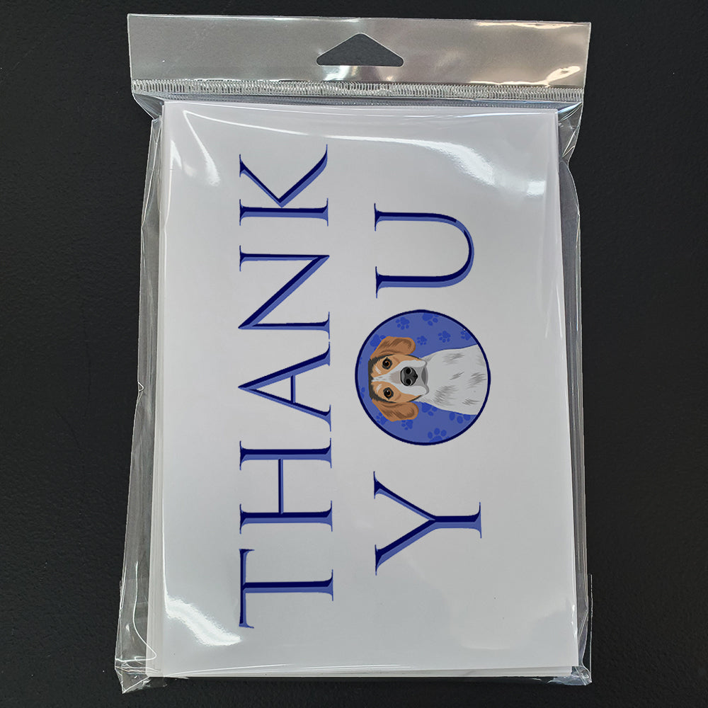 Beagle Tricolor #2 Thank You Greeting Cards Pack of 8 Blank Cards with Envelopes Whimsical A7 Size 5x7