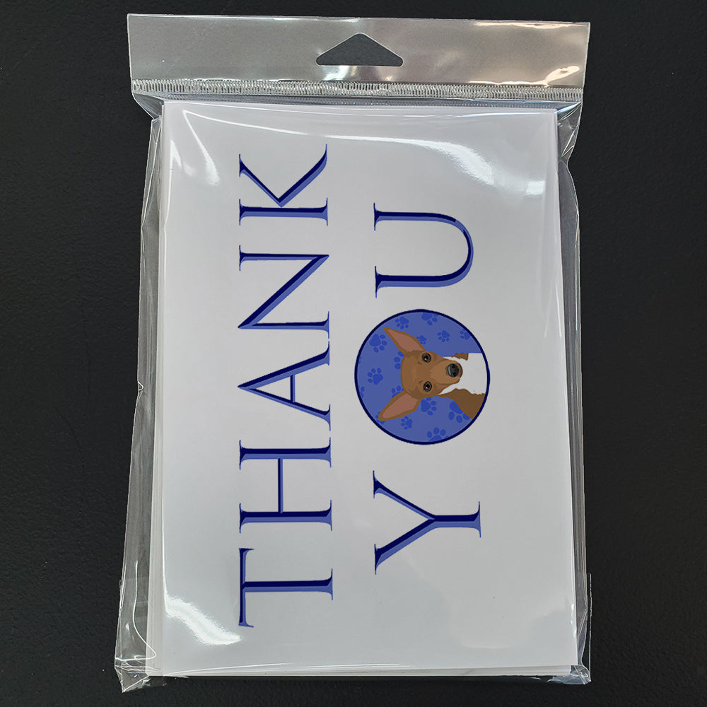 Chihuahua Chocolate and White #1 Thank You Greeting Cards Pack of 8 Blank Cards with Envelopes Whimsical A7 Size 5x7