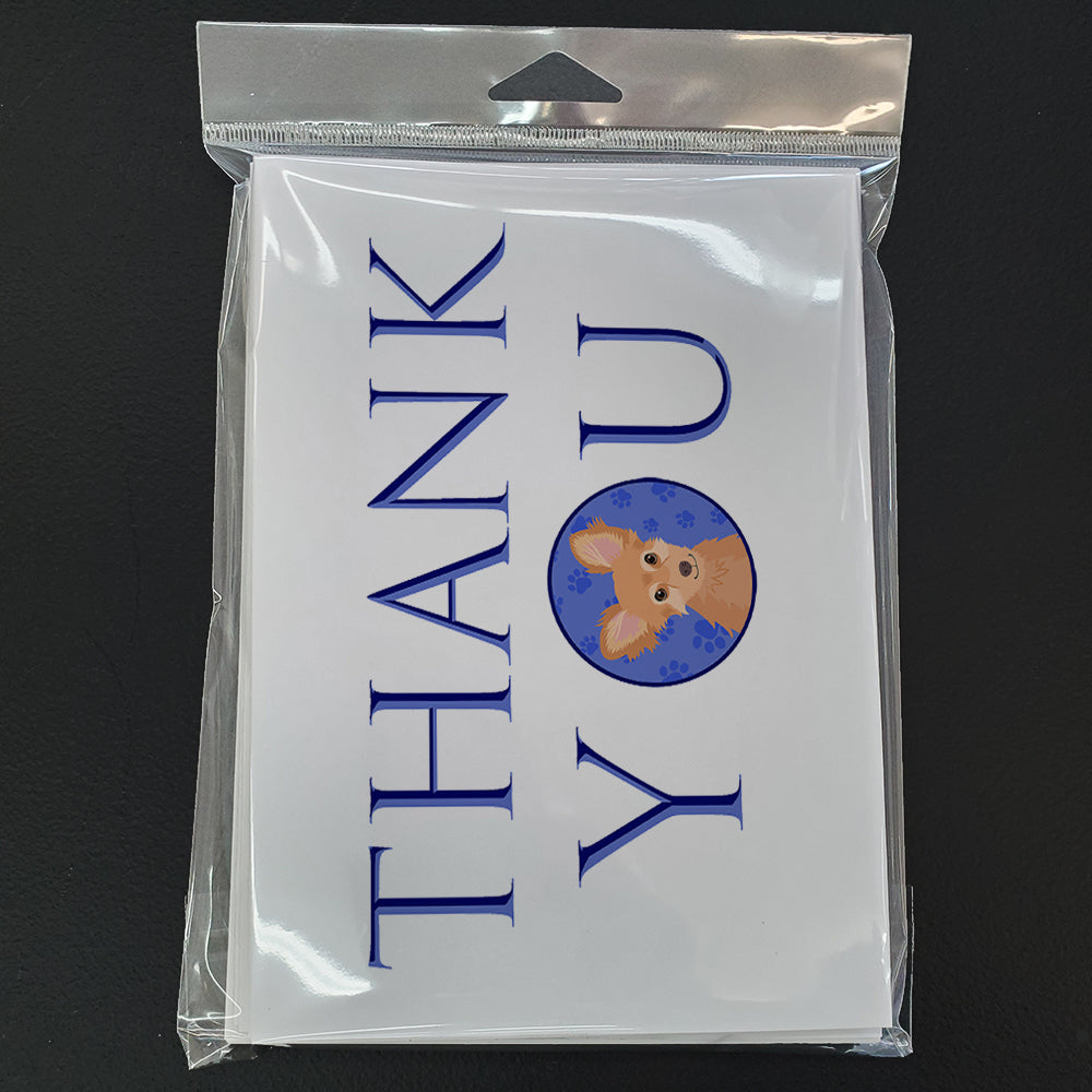 Chihuahua Fawn Thank You Greeting Cards Pack of 8 Blank Cards with Envelopes Whimsical A7 Size 5x7