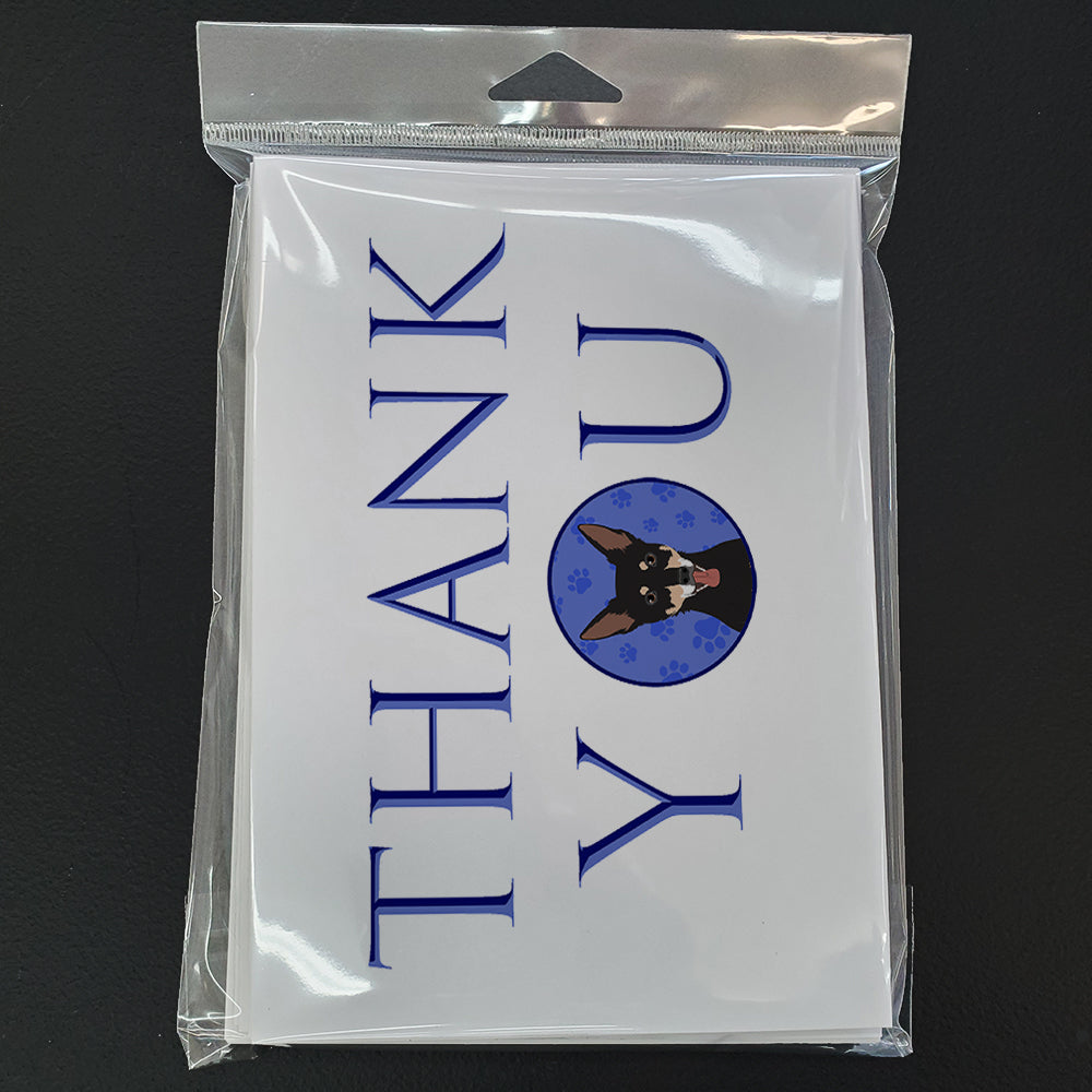 Chihuahua Tricolor #1 Thank You Greeting Cards Pack of 8 Blank Cards with Envelopes Whimsical A7 Size 5x7