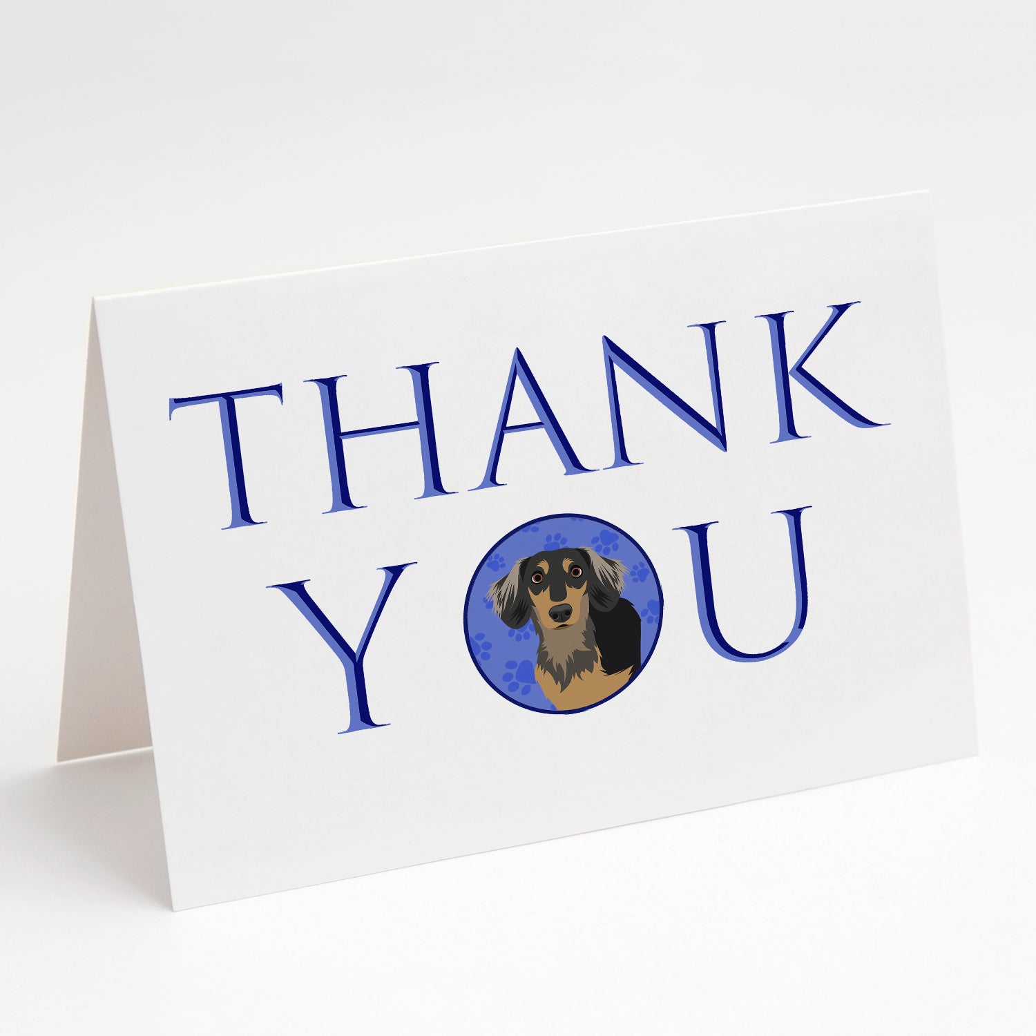 Chihuahua Black and Tan #4 Thank You Greeting Cards Pack of 8 Blank Cards with Envelopes Whimsical A7 Size 5x7