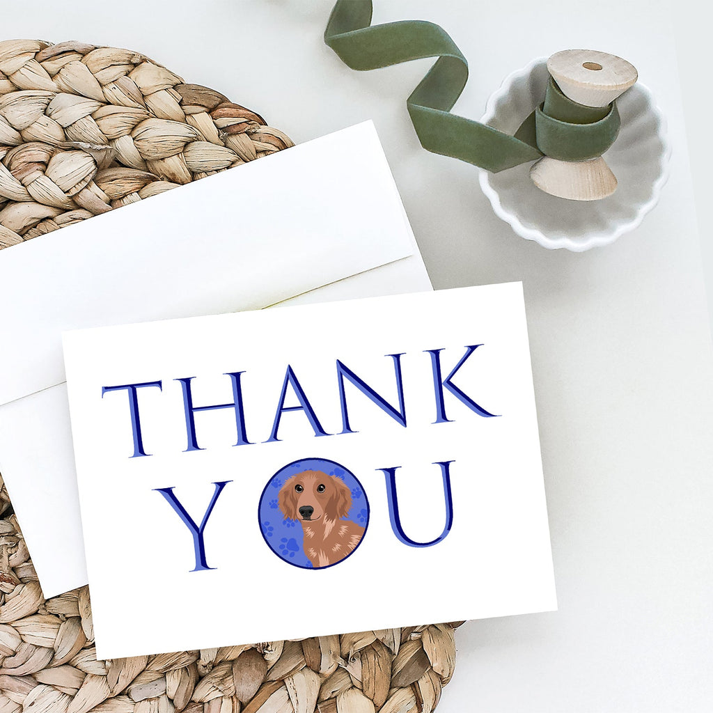 Chihuahua Red #2 Thank You Greeting Cards Pack of 8 Blank Cards with Envelopes Whimsical A7 Size 5x7