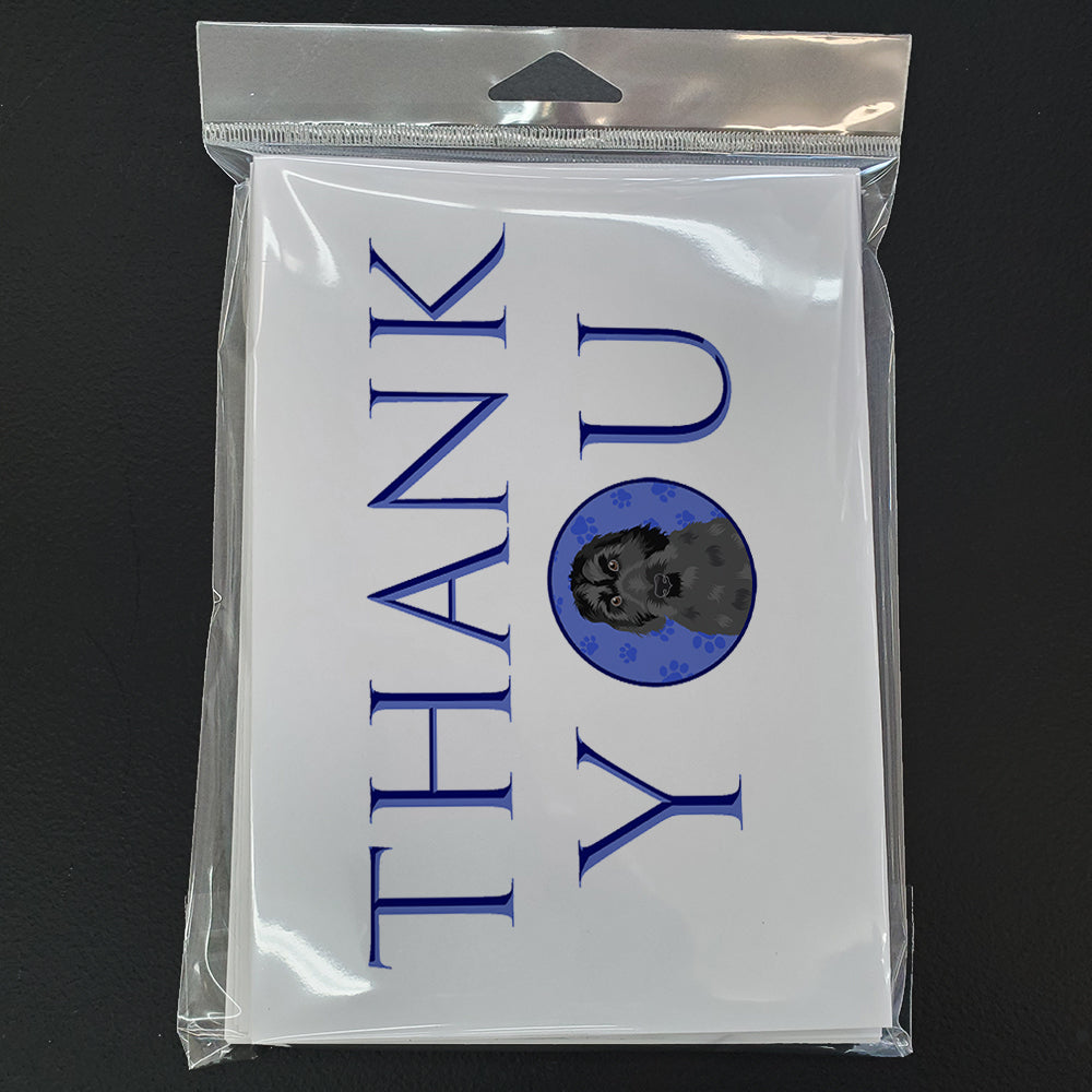 Doodle Black #3 Thank You Greeting Cards Pack of 8 Blank Cards with Envelopes Whimsical A7 Size 5x7