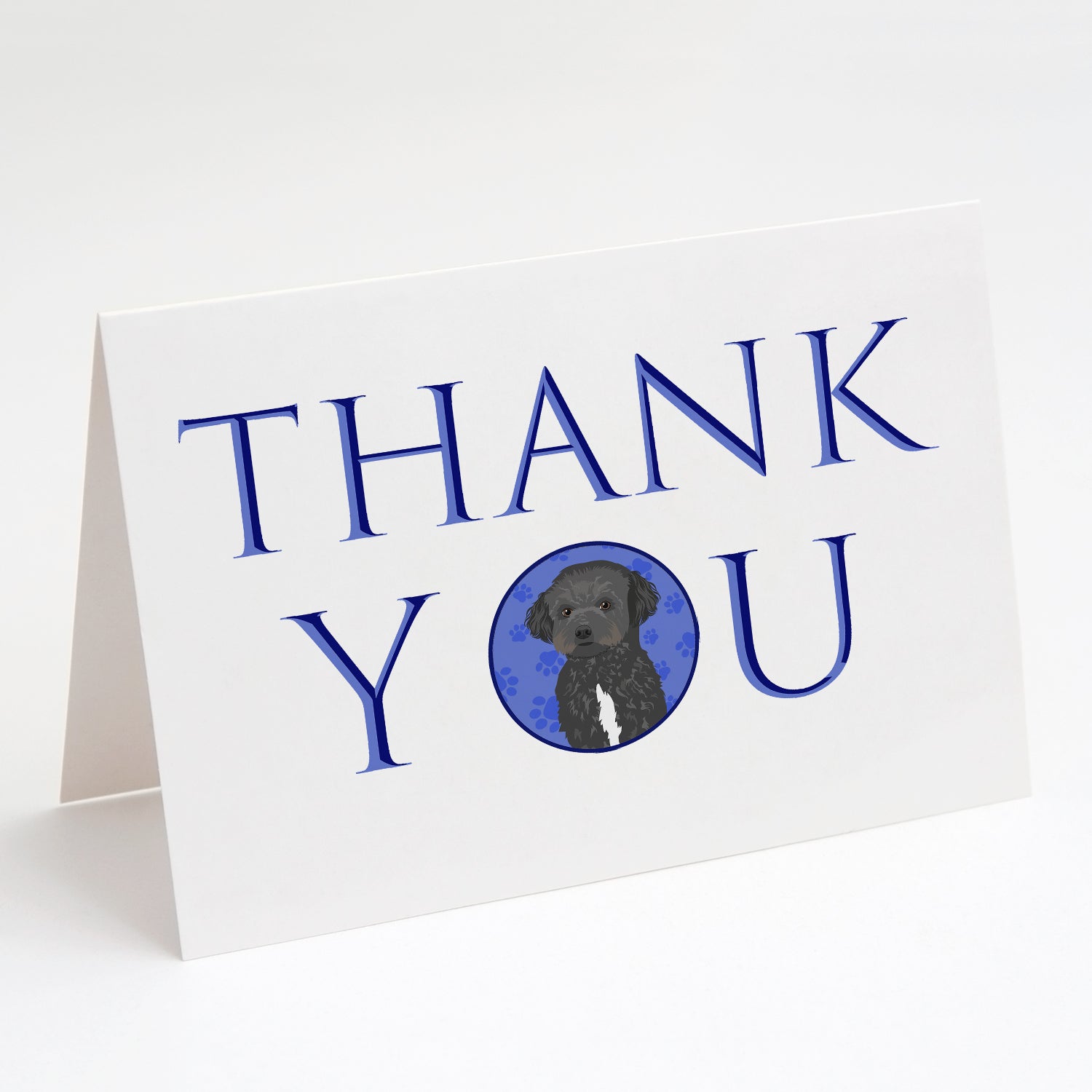 Doodle Black and White #1 Thank You Greeting Cards Pack of 8 Blank Cards with Envelopes Whimsical A7 Size 5x7