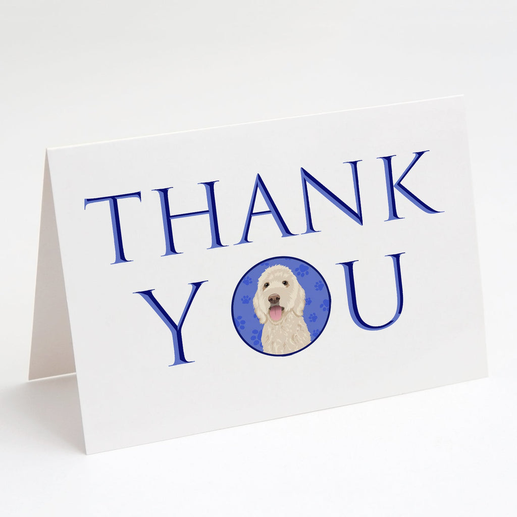 Doodle Cream #5 Thank You Greeting Cards Pack of 8 Blank Cards with Envelopes Whimsical A7 Size 5x7