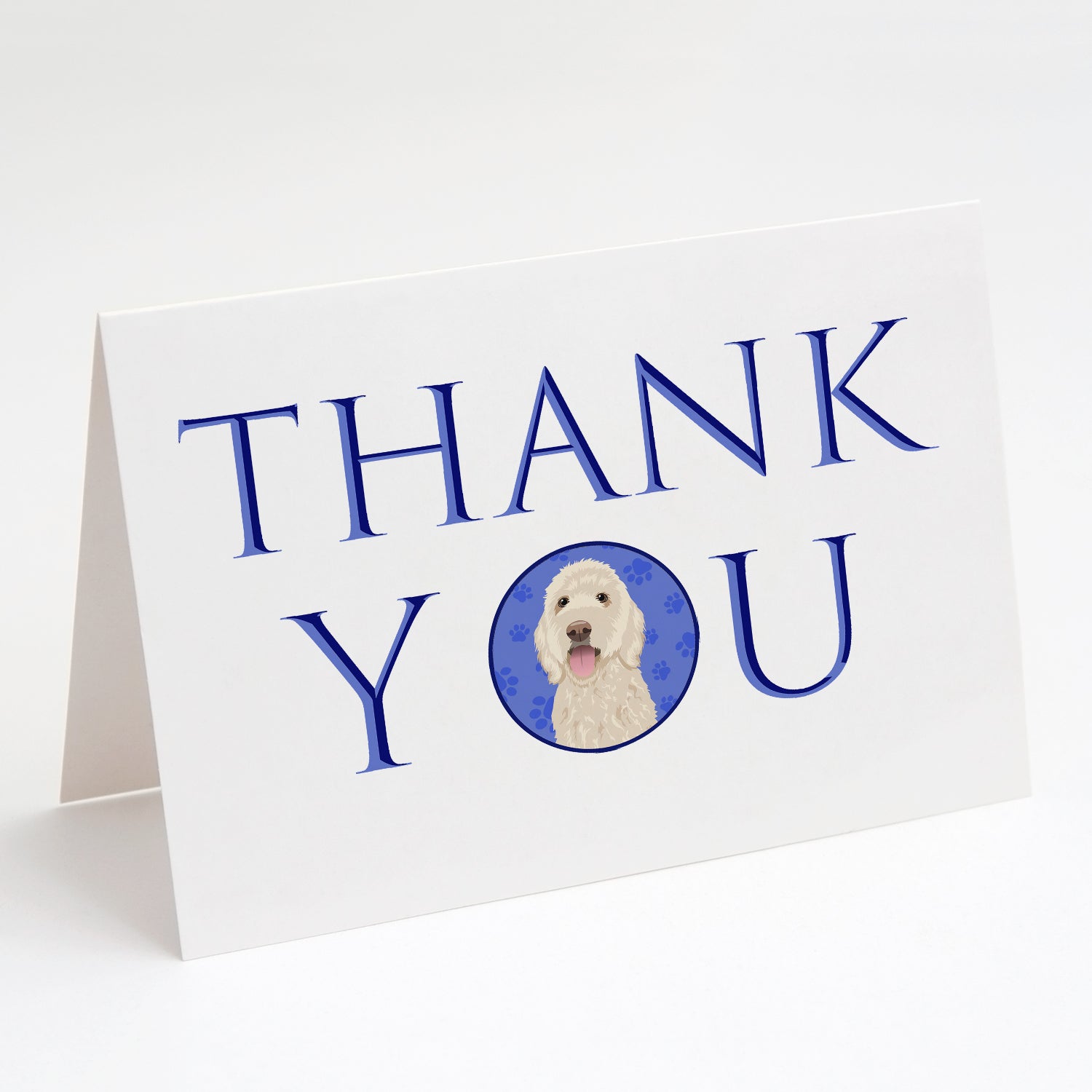 Doodle Cream #5 Thank You Greeting Cards Pack of 8 Blank Cards with Envelopes Whimsical A7 Size 5x7