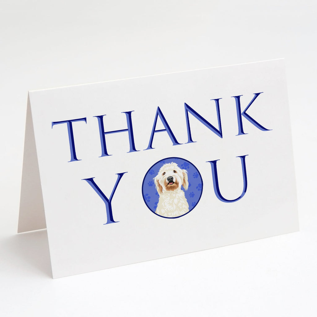 Doodle Cream #6 Thank You Greeting Cards Pack of 8 Blank Cards with Envelopes Whimsical A7 Size 5x7
