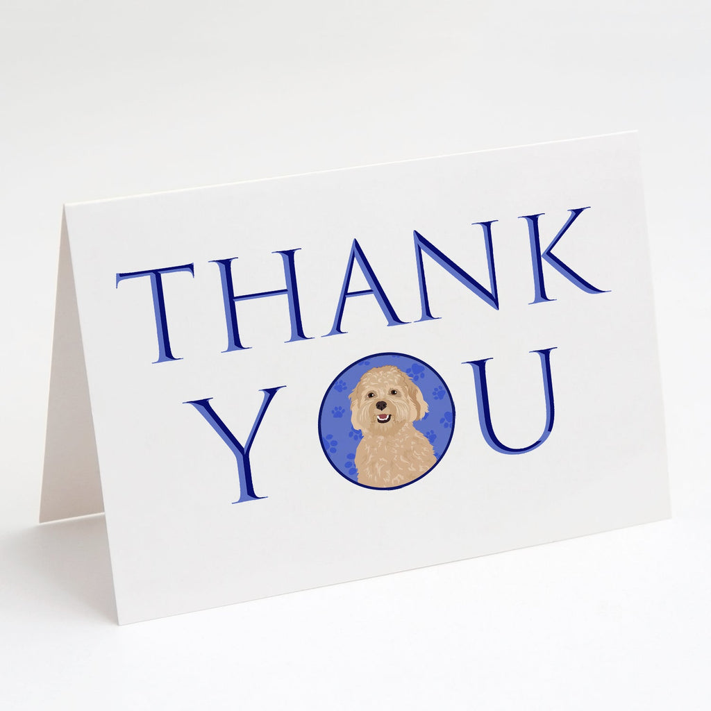 Doodle Fawn #1 Thank You Greeting Cards Pack of 8 Blank Cards with Envelopes Whimsical A7 Size 5x7