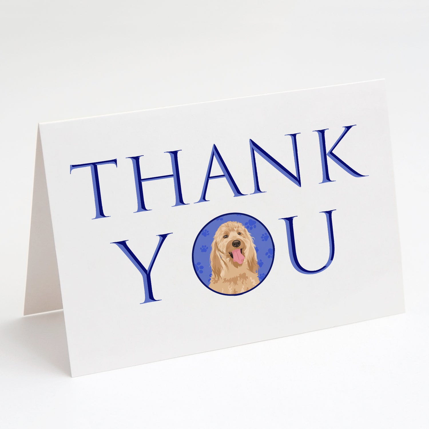 Doodle Fawn #3 Thank You Greeting Cards Pack of 8 Blank Cards with Envelopes Whimsical A7 Size 5x7