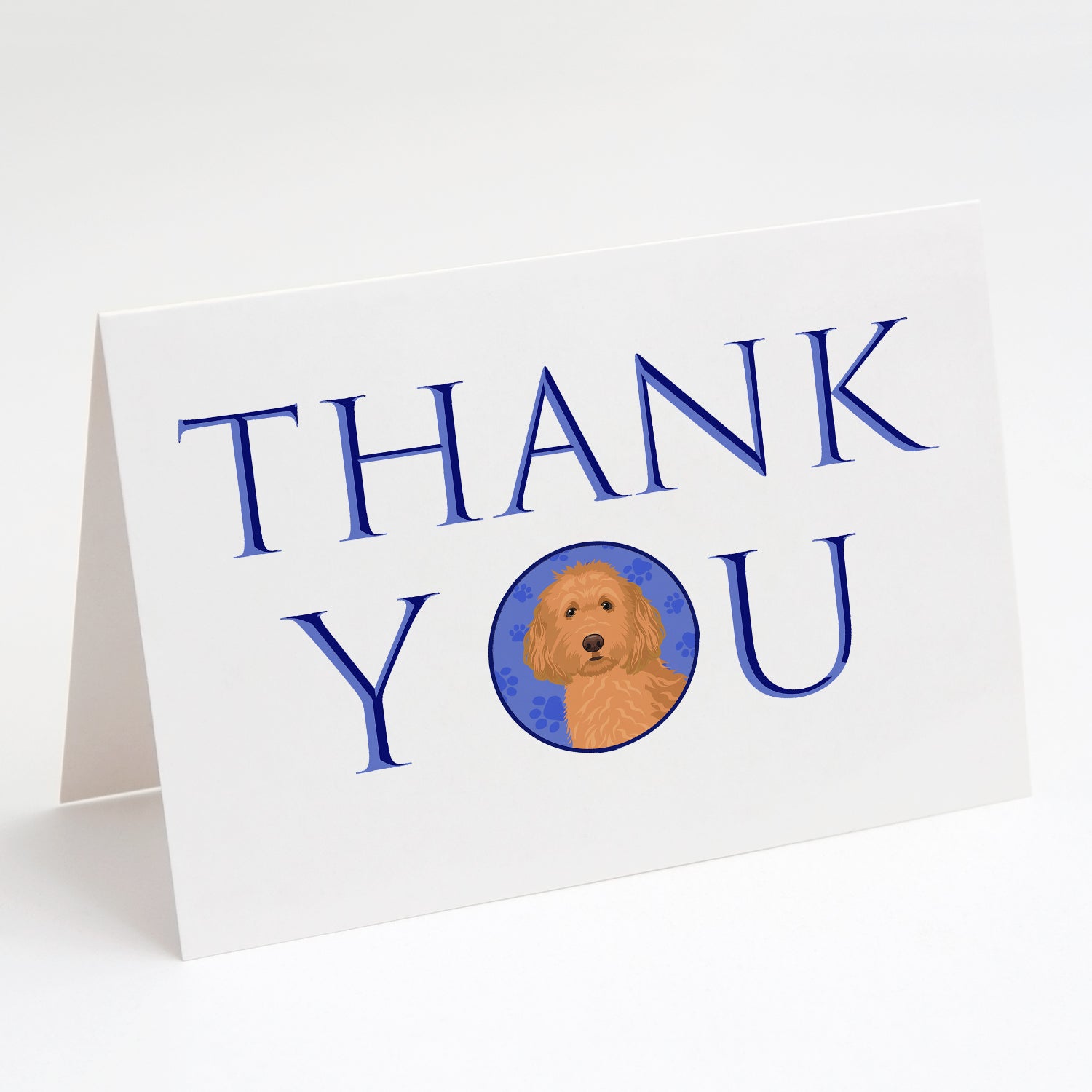 Doodle Red #1 Thank You Greeting Cards Pack of 8 Blank Cards with Envelopes Whimsical A7 Size 5x7