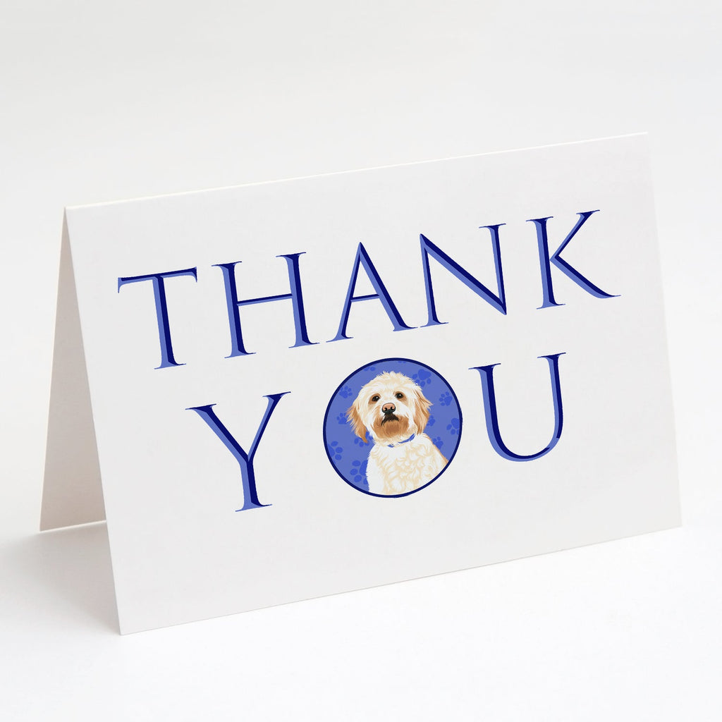 Doodle Red #2 Thank You Greeting Cards Pack of 8 Blank Cards with Envelopes Whimsical A7 Size 5x7