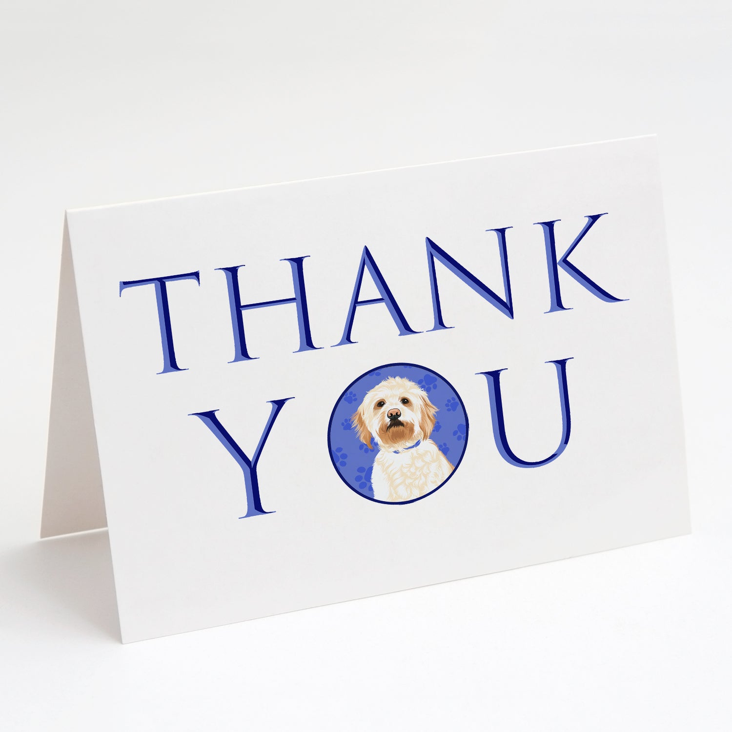 Doodle Red #2 Thank You Greeting Cards Pack of 8 Blank Cards with Envelopes Whimsical A7 Size 5x7
