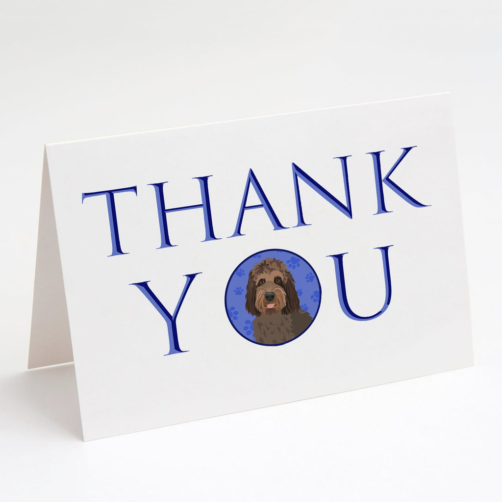 Doodle Tricolor #3 Thank You Greeting Cards Pack of 8 Blank Cards with Envelopes Whimsical A7 Size 5x7