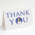 English Bulldog Tricolor #2 Thank You Greeting Cards Pack of 8 Blank Cards with Envelopes Whimsical A7 Size 5x7