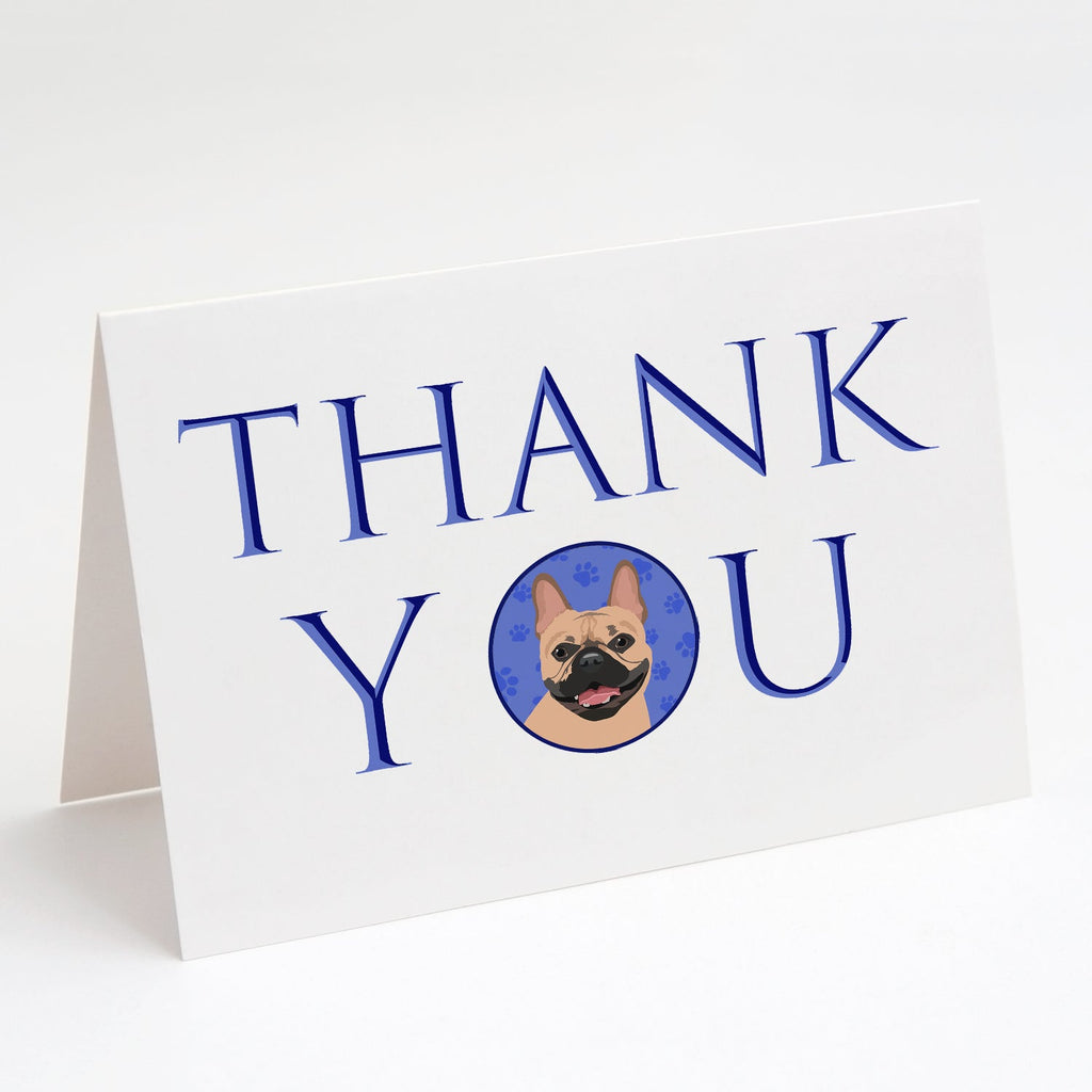 French Bulldog Fawn #2 Thank You Greeting Cards Pack of 8 Blank Cards with Envelopes Whimsical A7 Size 5x7