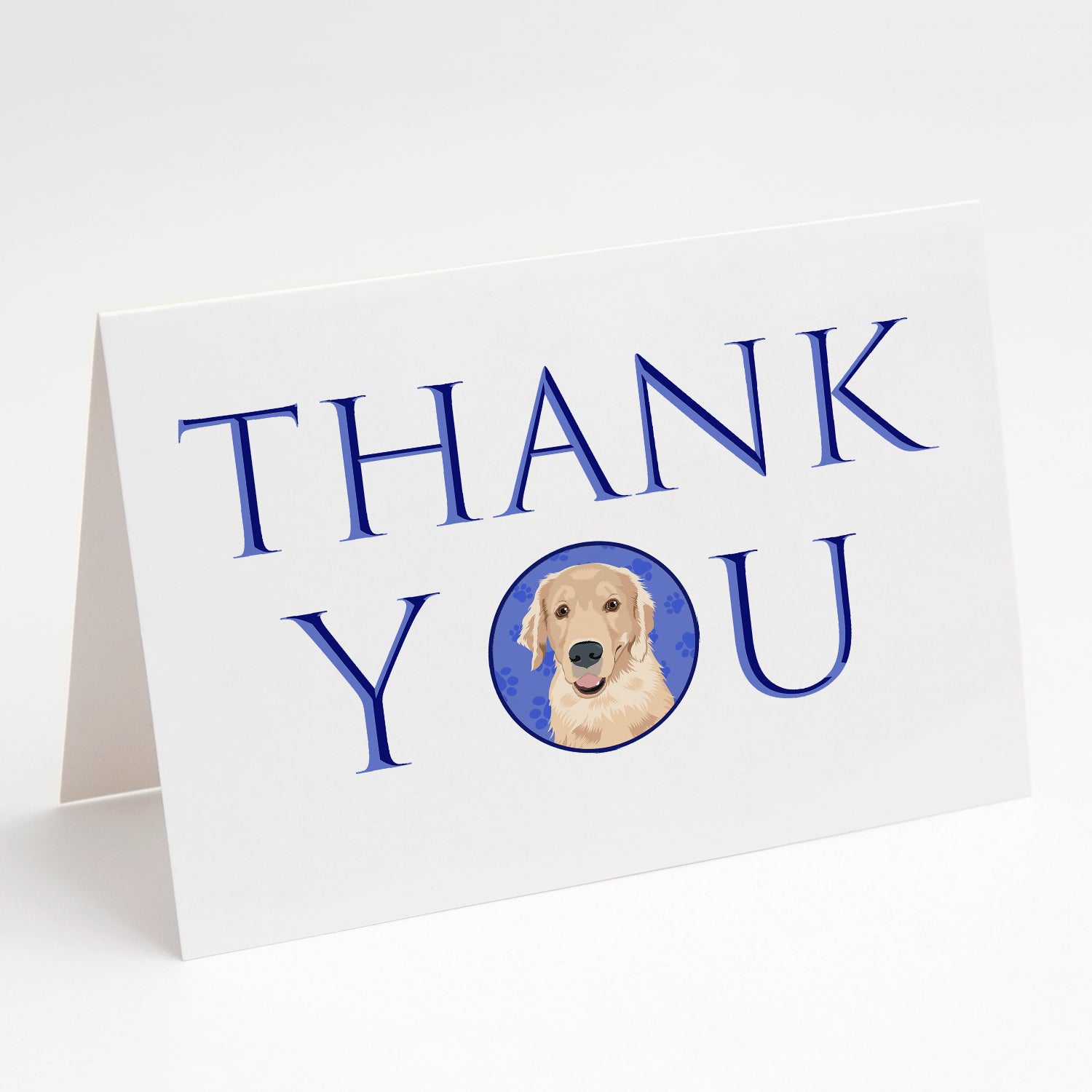 Golden Retriever Fawn #2 Thank You Greeting Cards Pack of 8 Blank Cards with Envelopes Whimsical A7 Size 5x7