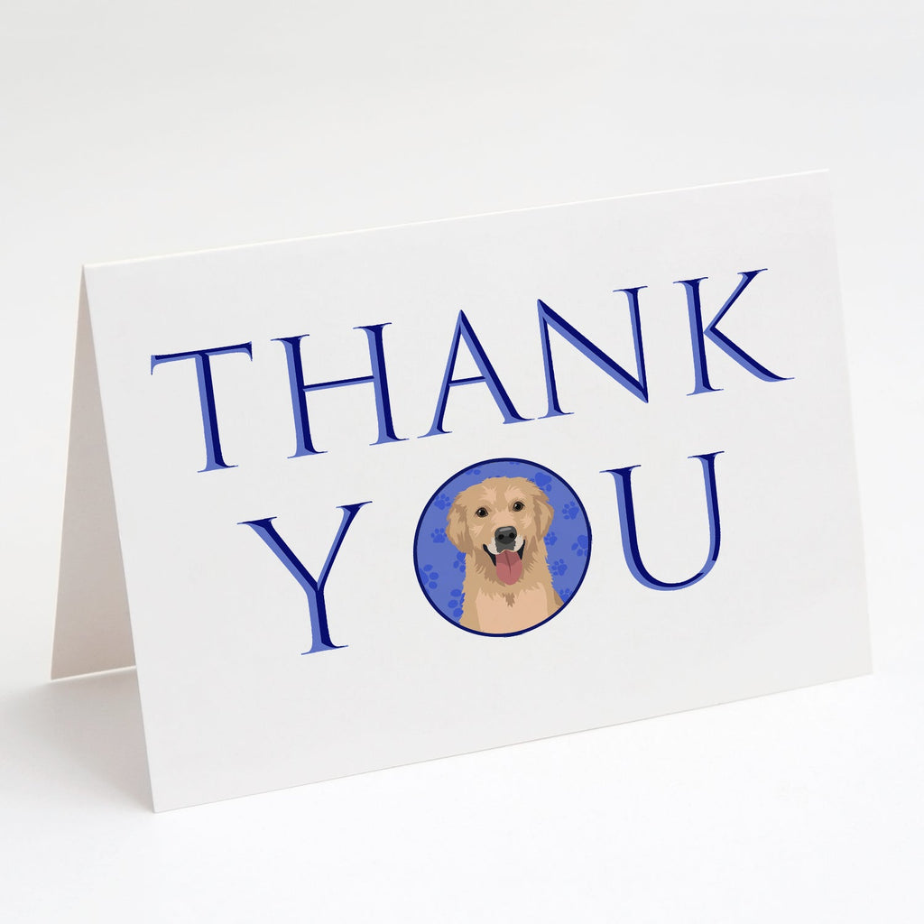 Golden Retriever Fawn #3 Thank You Greeting Cards Pack of 8 Blank Cards with Envelopes Whimsical A7 Size 5x7