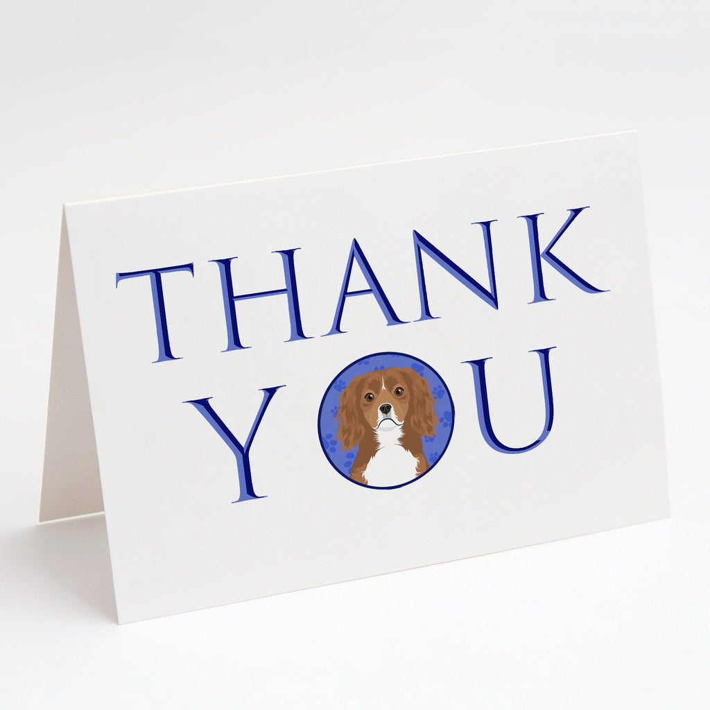 Cavalier King Charles Spaniel Ruby Thank You Greeting Cards Pack of 8 Blank Cards with Envelopes Whimsical A7 Size 5x7