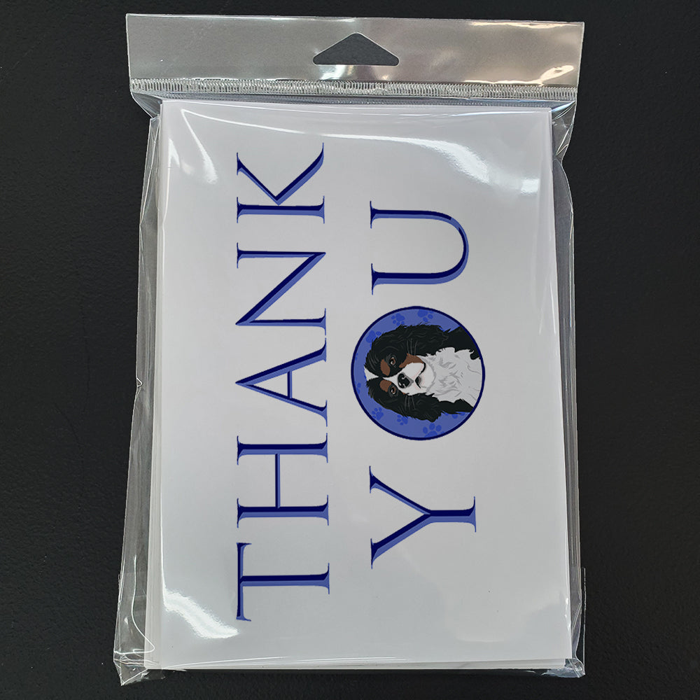 Cavalier King Charles Spaniel Tricolor #1 Thank You Greeting Cards Pack of 8 Blank Cards with Envelopes Whimsical A7 Size 5x7