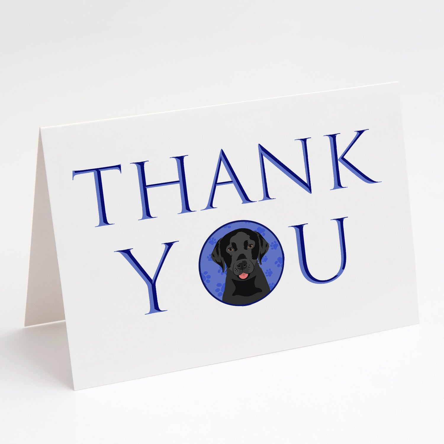 Labrador Retriever Black #3 Thank You Greeting Cards Pack of 8 Blank Cards with Envelopes Whimsical A7 Size 5x7